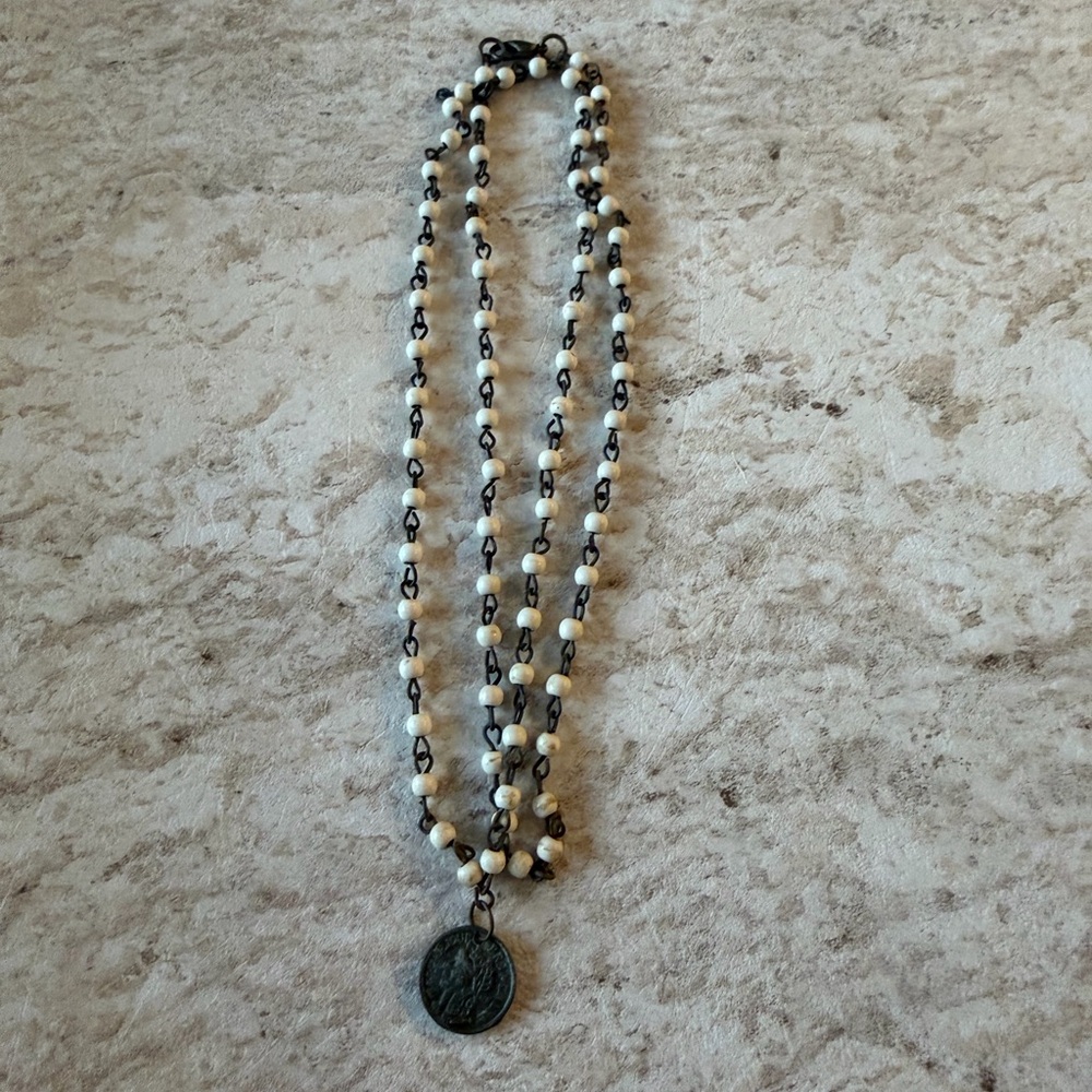 Raw & Rebellious Black and White Beaded Necklace